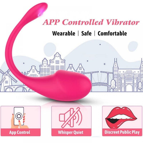 Bluetooth Telefon Kontrollü Pembe Vibratör
