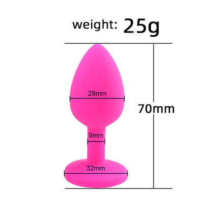 Backpart Taşlı Silikon Anal Tıkaç