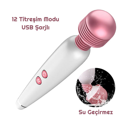 Vibex USB Şarjlı Wand Vibratör